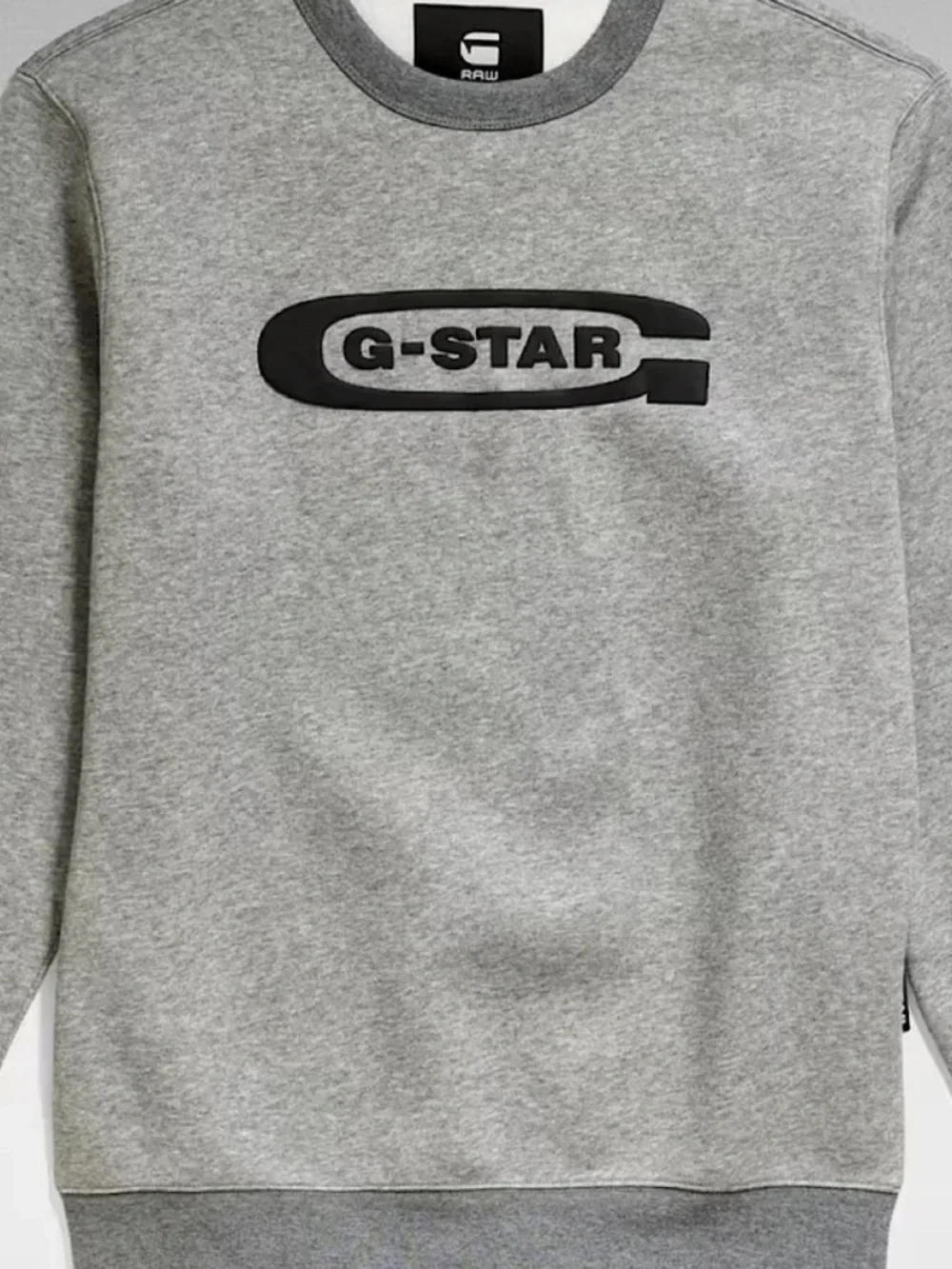 G-Star Men’s Grey Crewneck Sweatshirt with Black Logo